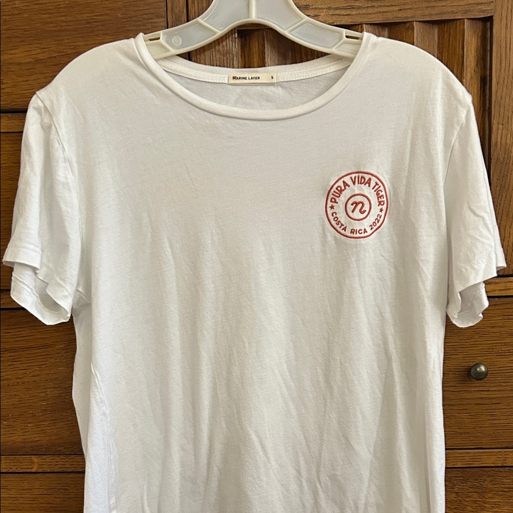 Marine Layer White Tee with Red Graphic